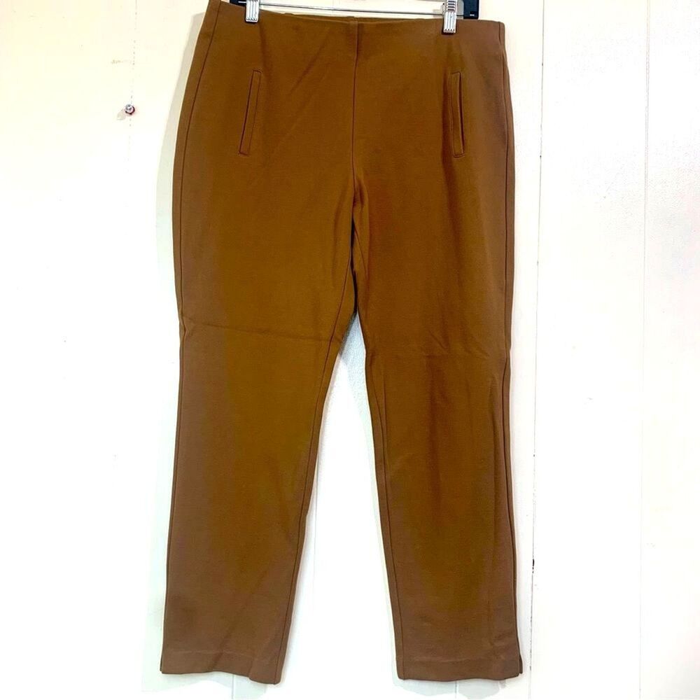 Chico’s Juliet Pull On Ankle Pants Size 10 Mustard Color Ankle Pants Slim